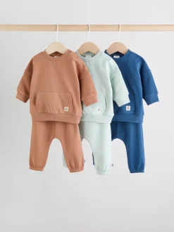 Sets En Combisets|Truien En Breisels*Next Mineraalkleurig - Baby Sweatshirt en Joggingbroeken Set 6 stuks (0mnd-3jaar)