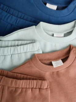 Sets En Combisets|Truien En Breisels*Next Mineraalkleurig - Baby Sweatshirt en Joggingbroeken Set 6 stuks (0mnd-3jaar)