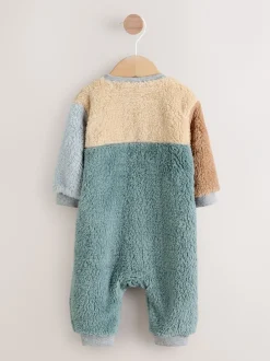 Babypakjes En Babypyjama's|Next Mineraalkleurig - Kleurgeblokkeerde fleece pyjama