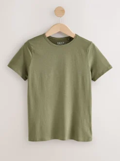 Tops En T-Shirts|Next - Set van 5 T-shirts met ronde hals en hoog katoengehalte Mineraalkleurig