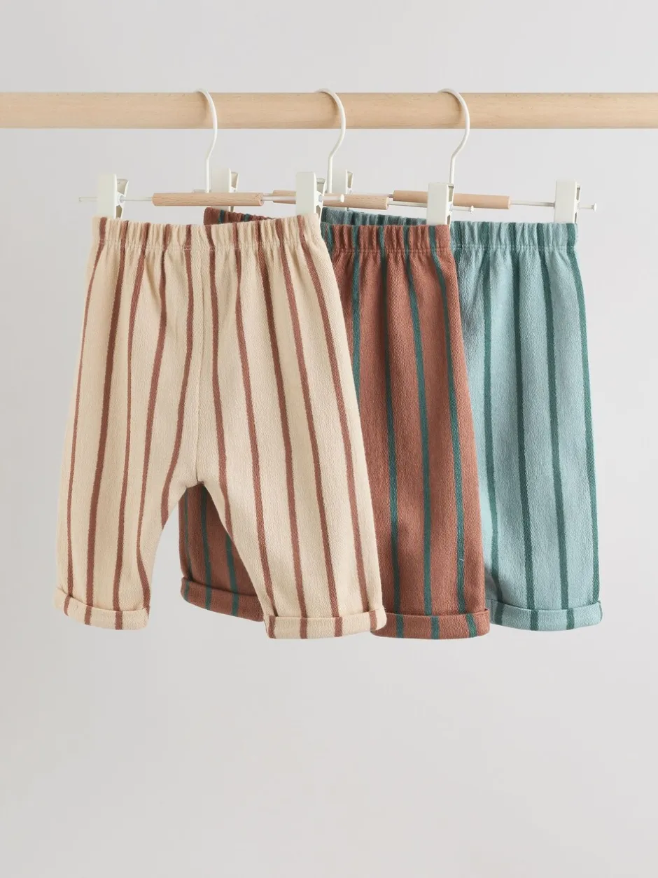Jeans En Joggingbroeken|Joggingbroeken*Next Mineraalkleurig - Set van 3 baby joggingbroeken met rechte pijpen (0mnd-2jr)