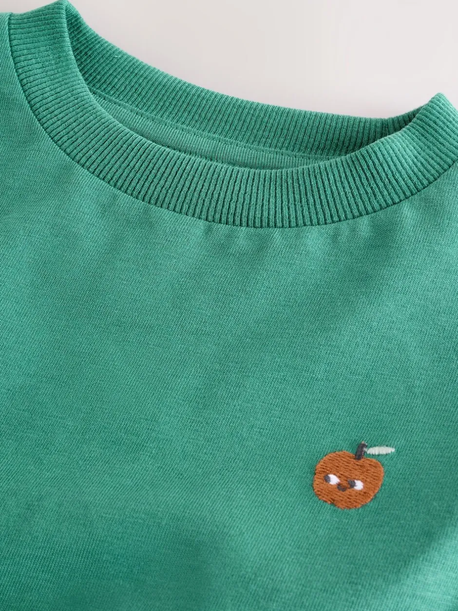 Tops|Multipacks*Next - Set van 4 T-shirts met grafische print en lange mouwen (3mnd-7jr) Mineralen Voedsel Personage Borduren