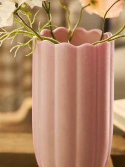 Vazen*Next Mini Ceramic Scalloped Vase