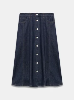 Rokken|Mint Velvet - Denim midirok