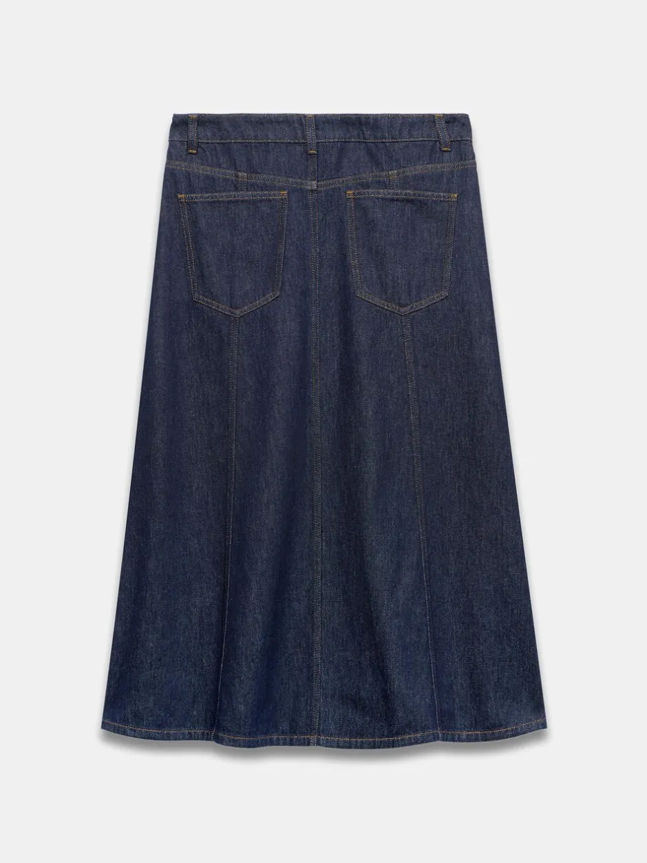 Rokken|Mint Velvet - Denim midirok