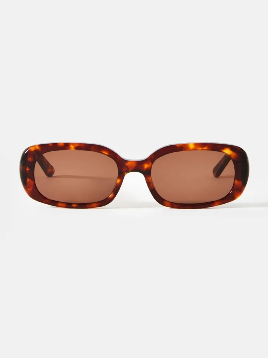 Zonnebril|Mint Velvet Tortoiseshell Rectangle Sunglasses