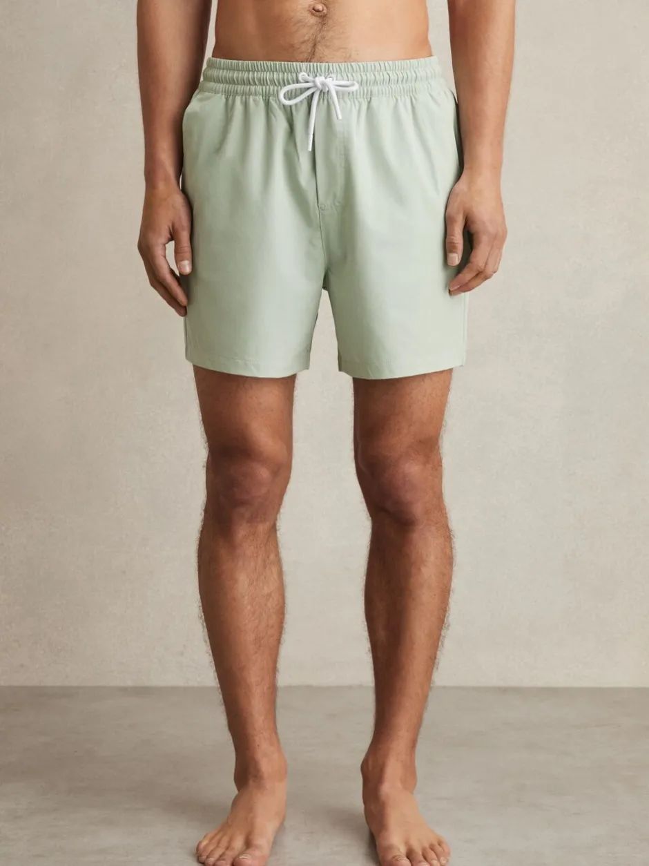 Badkleding|Reiss Mintgroen - Cliff Zwembroek met trekkoord
