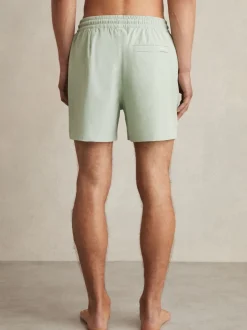 Badkleding|Reiss Mintgroen - Cliff Zwembroek met trekkoord