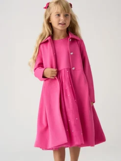 Gelegenheidskleding*Miss Pink Jacquard Bows Jacket and Sequin Dress Set