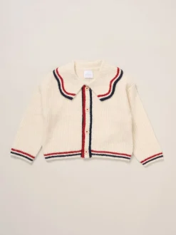 Shorts En Rokken|Miss True Knit White Cardigan with Check Skirt