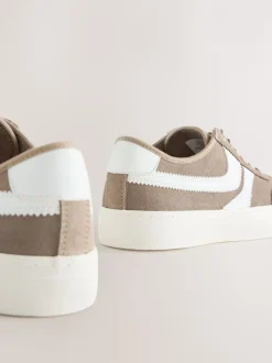 Sneakers*Next - Forever Comfort® Suede Side Stripe Skater Lace Up Trainers Mokkabruin