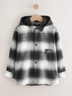 Shirts*Next - Geruit overhemd met capuchon en lange mouwen (3 - 16 jr) Mono Core