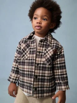 Jassen, Jacks En Kinderwagenpakjes|Jassen En Jacks*Next - Geruite shacket met borgvoering (3mnd -7jr) Mono Core