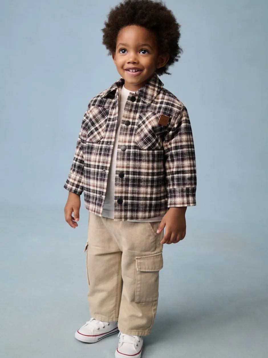Jassen, Jacks En Kinderwagenpakjes|Jassen En Jacks*Next - Geruite shacket met borgvoering (3mnd -7jr) Mono Core