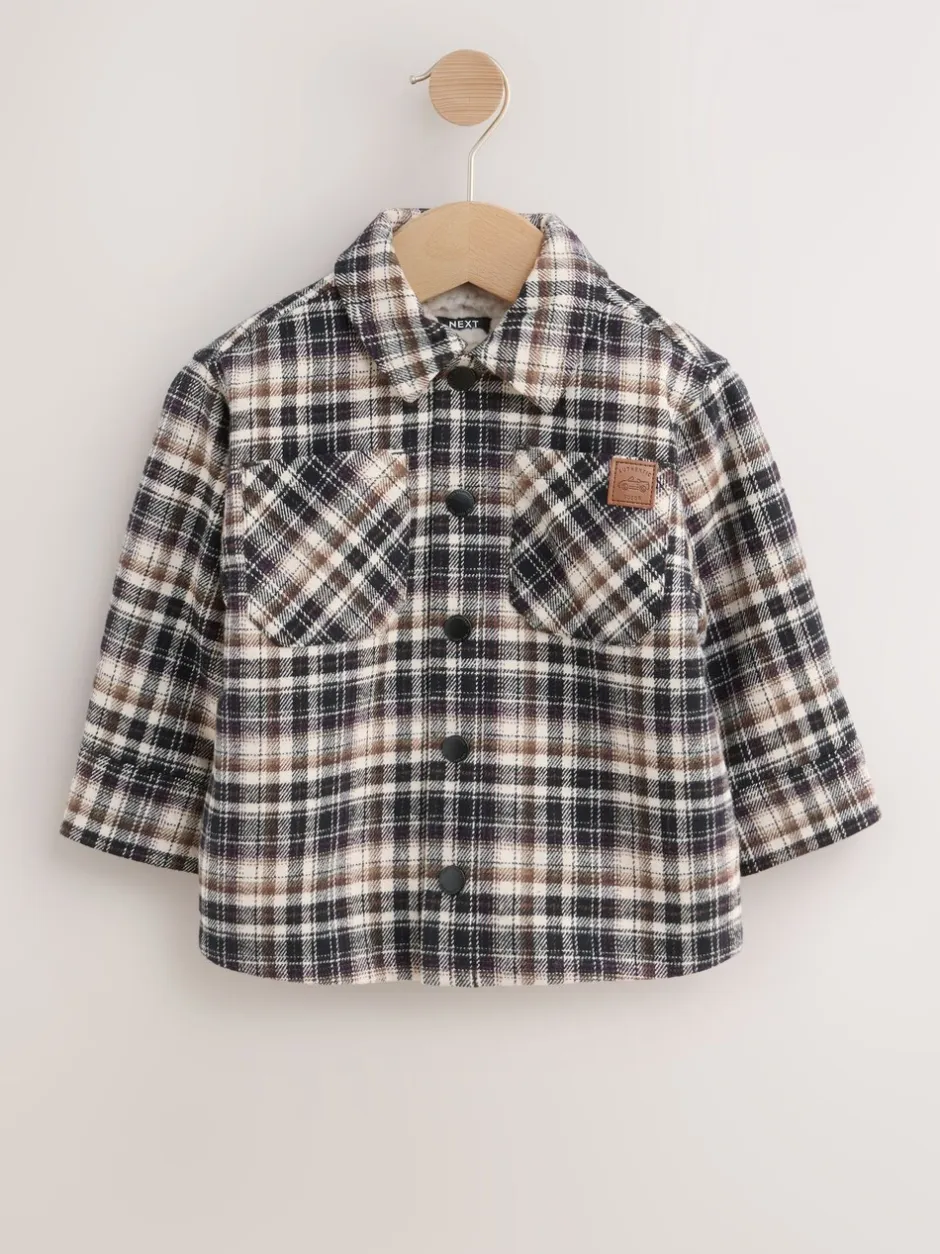 Jassen, Jacks En Kinderwagenpakjes|Jassen En Jacks*Next - Geruite shacket met borgvoering (3mnd -7jr) Mono Core