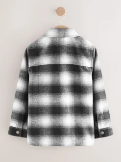 Shirts*Next - Overshirt met rits en ruitjes (3-16jr) Mono Core zwart-wit
