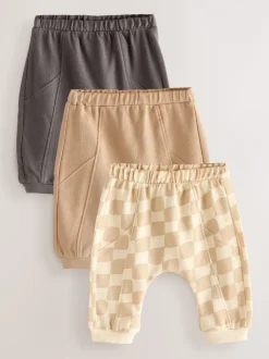 Jeans En Joggingbroeken|Joggingbroeken|Next - Joggingbroeken Baby 3 Stuks (0mnd-2jr) Mono dambordmotief
