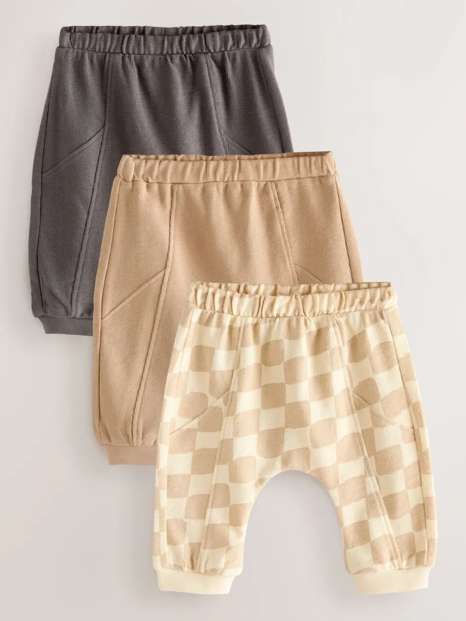 Jeans En Joggingbroeken|Joggingbroeken|Next - Joggingbroeken Baby 3 Stuks (0mnd-2jr) Mono dambordmotief