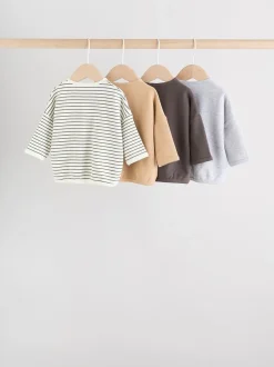 Tops|T-Shirts*Next - Baby T-shirts met lange mouwen 4 stuks (0mnd-2jr) Mono Streep