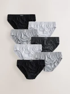 Ondergoed*Next - 100% katoenen slip verpakking van 7 (1,5 - 16 jr) Monochroom