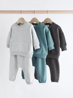 Sets En Combisets|Multipacks*Next Monochroom - Baby Sweatshirt en Joggingbroeken Set 6 stuks (0mnd-3jaar)