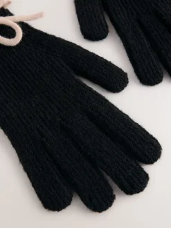 Mutsen, Handschoenen En Sjaals*Next - 3D Bows Knitted Gloves 1 Pack Monochroom