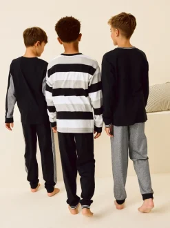 Pyjama's|Nachtkleding En Pyjama's|Next Monochroom - Pyjama met korte pijpen 3 stuks (3-16jaar) (3-16jaar)