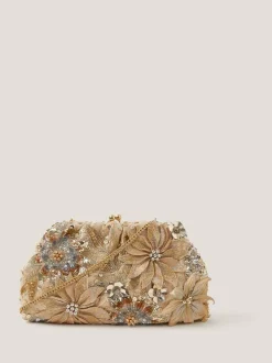 Tassen En Portemonnees|Monsoon Bloom Floral Embellished Clutch Bag