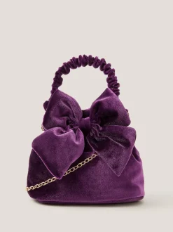 Tassen|Monsoon Bow Velvet Pouch Bag