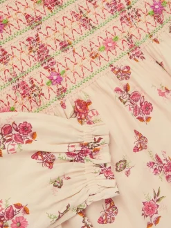 Overhemden En Blouses|Monsoon Butterfly Floral Smocked Blouse