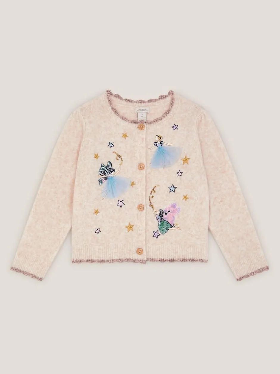 Gebreide Kleding*Monsoon Fairy Star Embroidered Cardigan