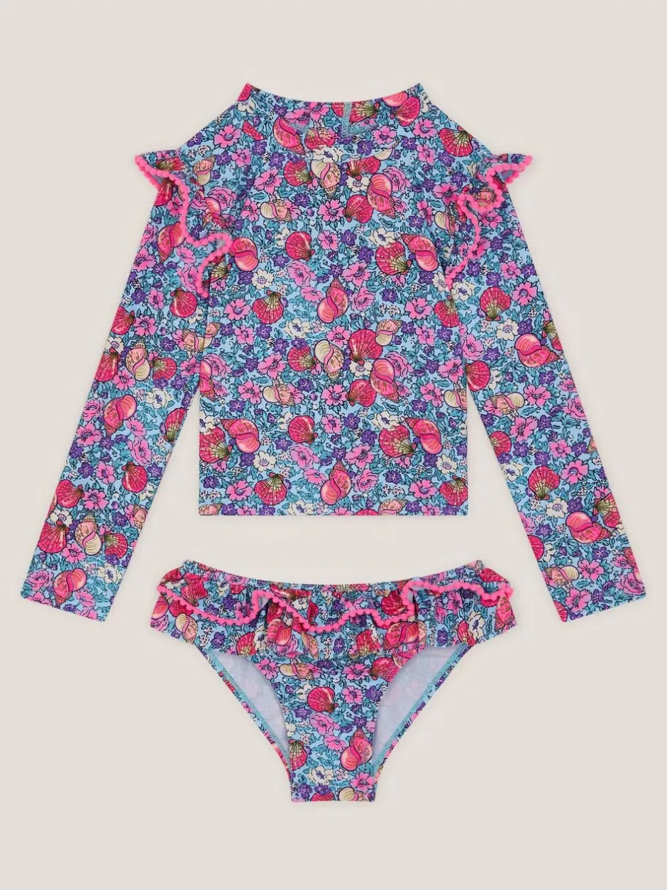 Badkleding|Badkleding|Monsoon Floral Shell Print UPF50+ Long Sleeve Swim Set