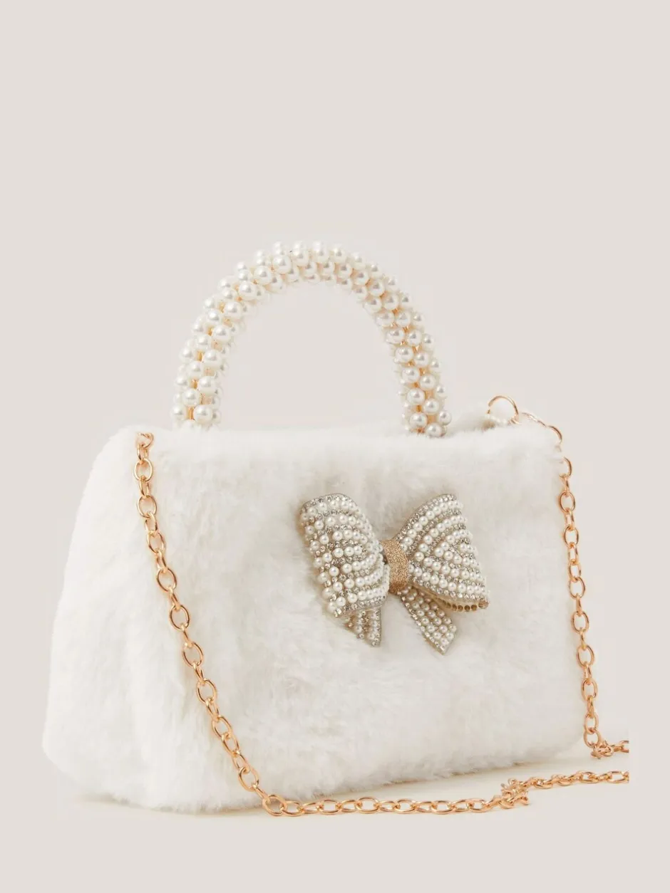 Tassen*Monsoon Fluffy Pearl Handle Bag
