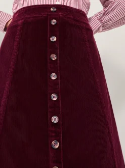 Rokken*Monsoon Jamie Button Corduroy Midi Skirt