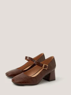 Schoenen Met Hakken|Monsoon Jill Faux Croc Mary Jane Heels