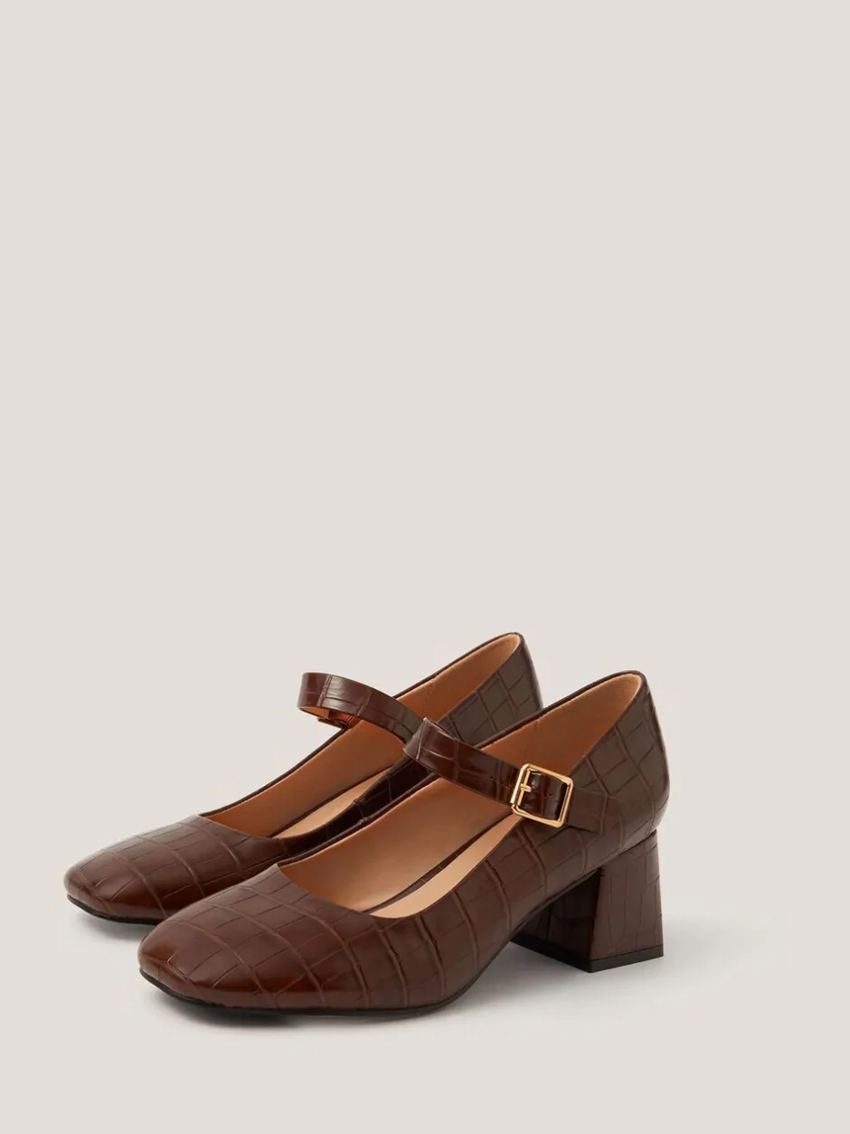 Schoenen Met Hakken|Monsoon Jill Faux Croc Mary Jane Heels