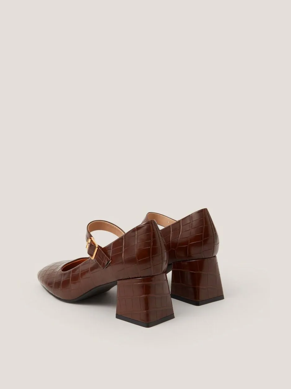Schoenen Met Hakken|Monsoon Jill Faux Croc Mary Jane Heels
