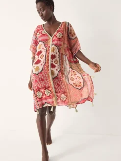 Mutsen, Handschoenen En Sjaals*Monsoon Patti Tile Print Mini Kaftan