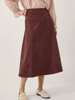 Rokken|Monsoon Rowan Suedette A-Line Midi Skirt