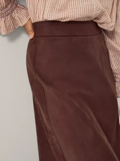 Rokken|Monsoon Rowan Suedette A-Line Midi Skirt