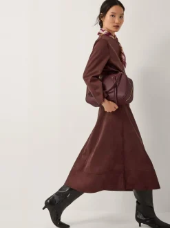 Rokken|Monsoon Rowan Suedette A-Line Midi Skirt