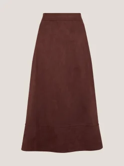 Rokken|Monsoon Rowan Suedette A-Line Midi Skirt