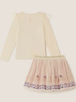 Gelegenheidskleding|Shorts En Rokken*Monsoon Ruffle Top & Embellished Skirt Set