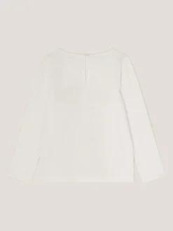 Overhemden En Blouses|Monsoon Sequin Bow Long Sleeve Top