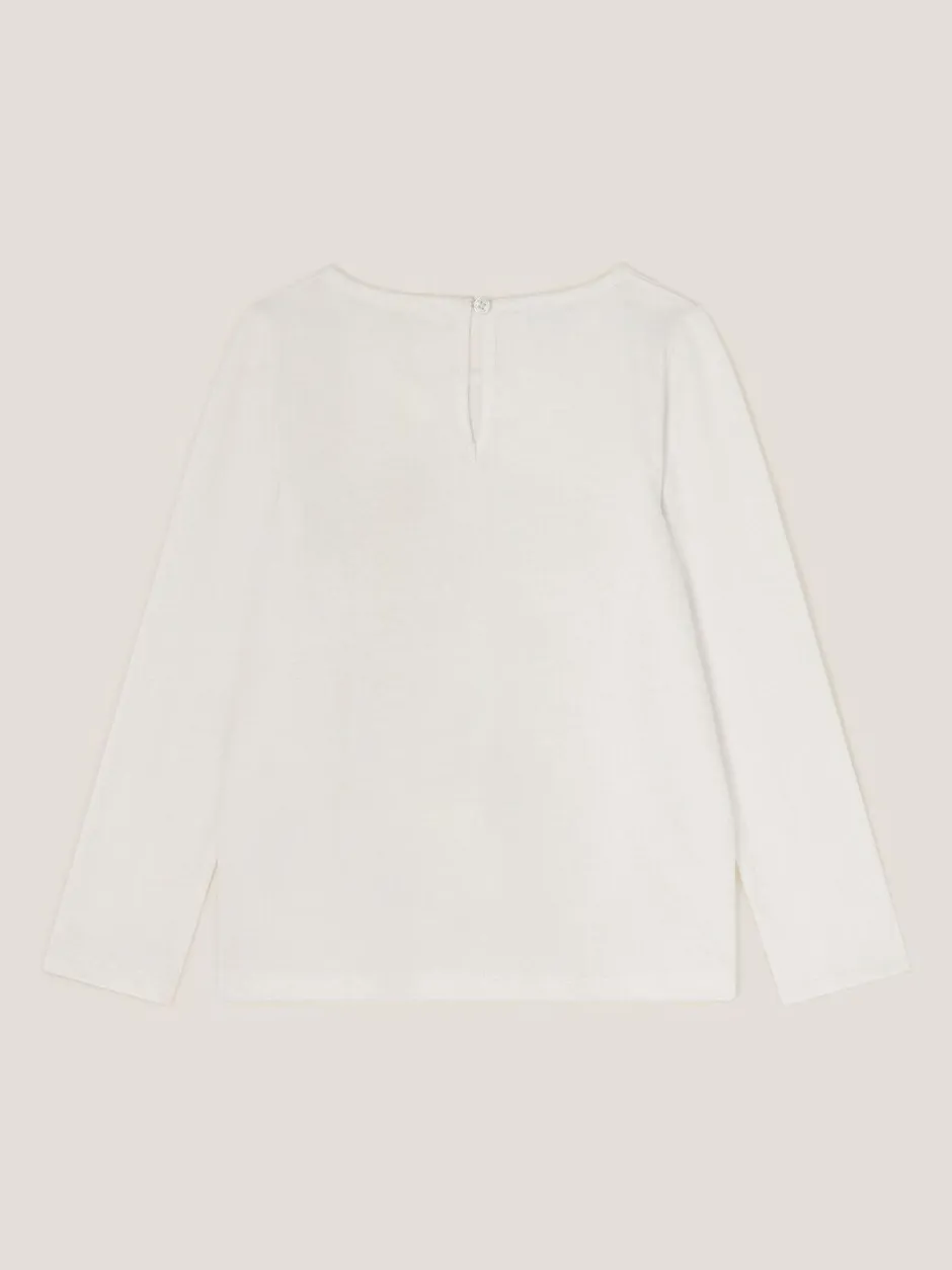 Overhemden En Blouses|Monsoon Sequin Bow Long Sleeve Top