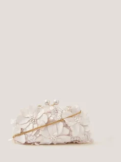 Tassen En Portemonnees|Monsoon Suvi Flower Embellished Clutch Bag