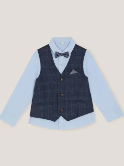 Kostuums En Herenvesten*Monsoon Three-Piece Oliver Check Waistcoat & Shirt Set