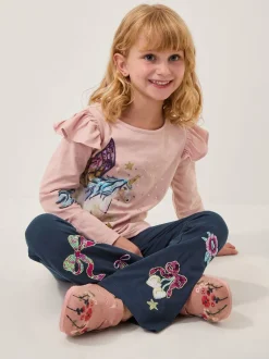 Gelegenheidskleding|T-Shirts|Monsoon Unicorn Embellished Long Sleeve Top