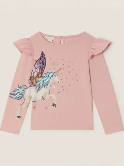 Gelegenheidskleding|T-Shirts|Monsoon Unicorn Embellished Long Sleeve Top