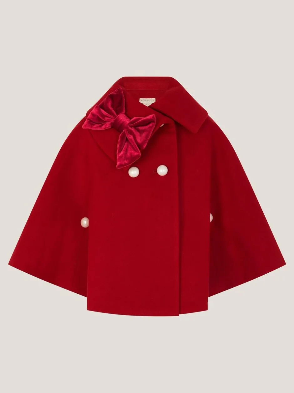 Badkleding*Monsoon Velvet Bow Cape